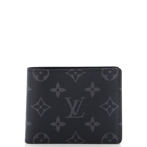 Louis Vuitton Slender Wallet Monogram Eclipse Canvas Black - Picture 1 of 7